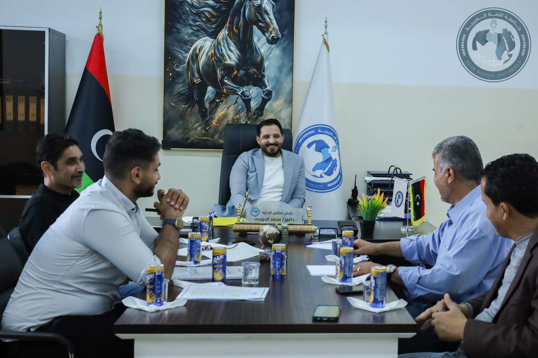 اجتماع مجلس جامعة الأمة العربية لمناقشة الشؤون التعليمية والأكاديمية